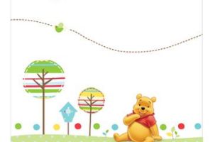 Otroška zavesa Winne the Pooh - Medvedek Pu 140×260 cm